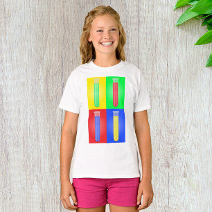 Pop-Art-Reagenzgläser Wissenschaft Chemie Labor T-Shirt