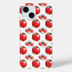 Pop Art Red Apple und Strawberry Phone Case