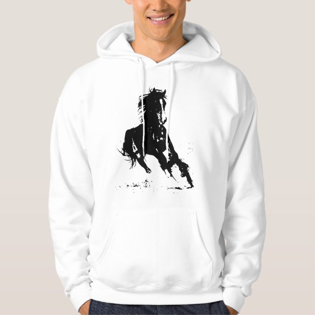 Pop Art Reiten Hoodie (Vorderseite)