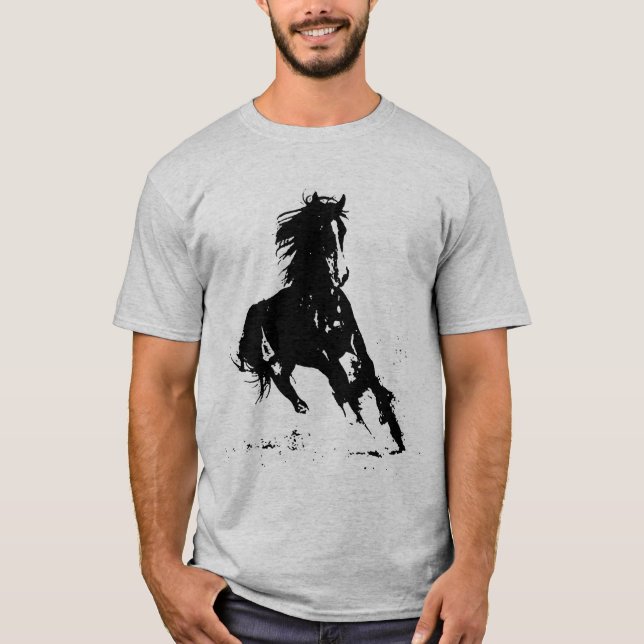 Pop Art Reiten T-Shirt (Vorderseite)