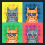 Pop Art Retro Cats Poster<br><div class="desc">Groovy cats - If you love cats,  this is the perfect poster for you.</div>