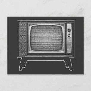 Pop-Art Retro-Fernseher Postkarte