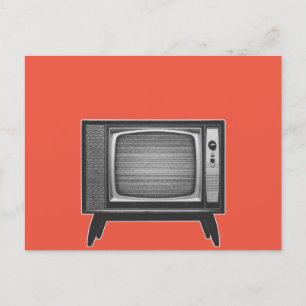 Pop-Art Retro-Fernseher-Postkarte Postkarte