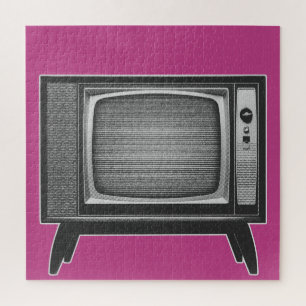 Pop Art Retro-Fernseher Puzzle