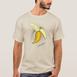 Pop Art Retro geschälte Bananenfrucht T-Shirt
