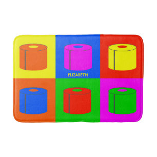 Pop Art Retro Psychedelic Toilettenpapier Vibrann Badematte