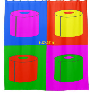 Pop Art Retro Psychedelic Toilettenpapier Vibrann Duschvorhang