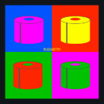 Pop Art Retro Psychedelic Toilettenpapier Vibrany Poster<br><div class="desc">Pop Art Retro Psychedelic Toilettenpapier Lebendige Farben. Farbenfrohe Op Art Toilettenpapier,  um Ihnen ein Lächeln und Ruhe Behalten. Sie können es personalisieren oder leer behalten</div>