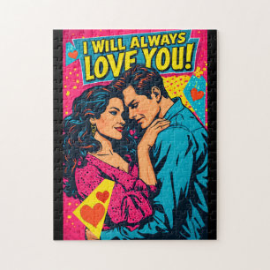 Pop Art Retro Romantik Comics Farbige Romanze Puzzle