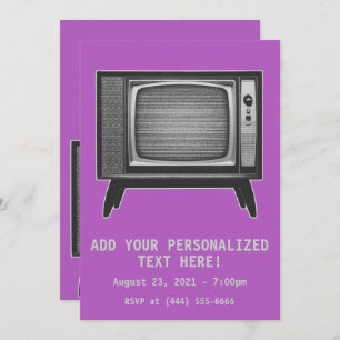 Pop Art Retro TV Set Einladung