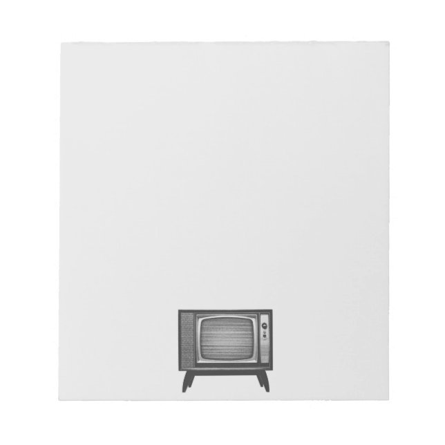 Pop Art Retro TV Set Notizblock (Vorderseite)