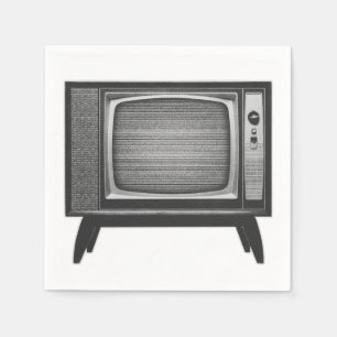 Pop Art Retro TV Set Serviette