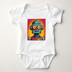 Pop Art Robot Baby Strampler
