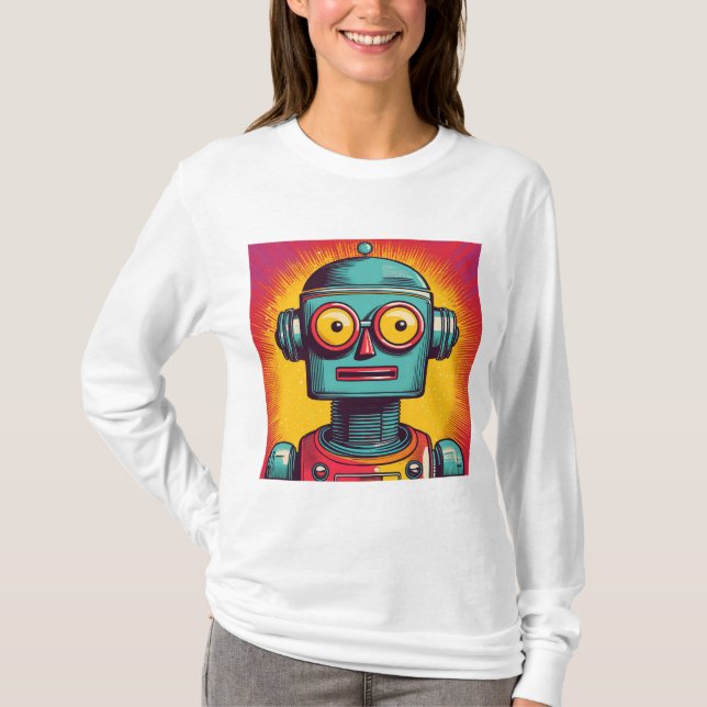 Pop Art Robot T-Shirt (Vorderseite)