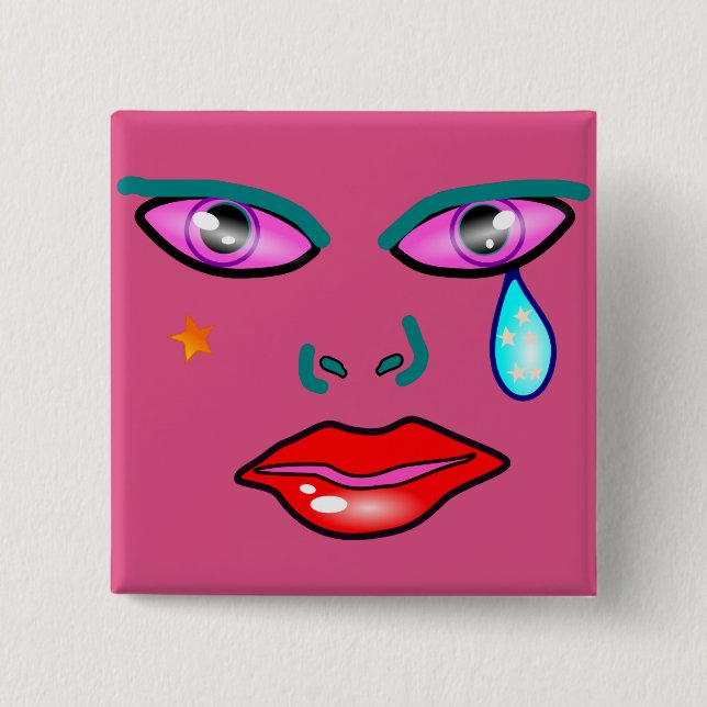 Pop Art Rockstar Button (Vorderseite)