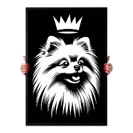 Pop Art Royal Pomeranian Mit Krone Poster