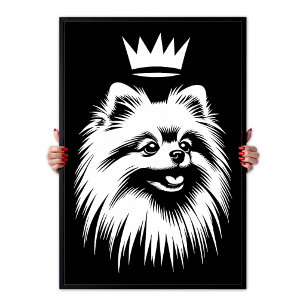 Pop Art Royal Pomeranian Mit Krone Poster