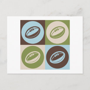 Pop Art Rugby Postkarte