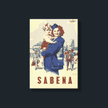 Pop Art Sabena Ex Belgium Airlines Leinwanddruck<br><div class="desc">Eigene Vektor Popart Arbeit in vier Farben inspiriert durch eine Vintage Postkarte von Sabena, die von 1923 bis 2001 die nationale Fluggesellschaft Belgiens war, bis sie bankrott ging. Hinweis: Dies ist ein neu geschaffenes Werk, keine Reproduktion. Der Schriftart, der den Namen Sabena macht, ist nicht der ursprüngliche Schriftart, sondern ein...</div>