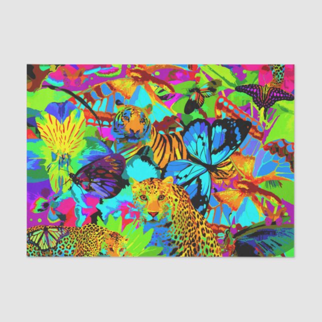 Pop Art Safari 10lb Tissue Paper Seidenpapier (Vorderseite)