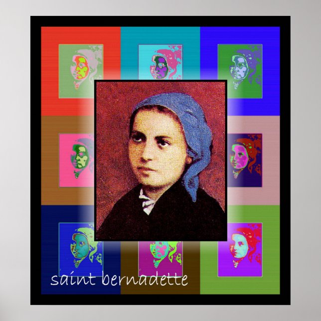 Pop Art Saint Bernadette Poster (Vorne)