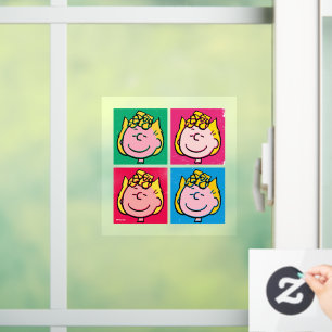Pop Art Sally   Mod für Ihr Muster Fensteraufkleber