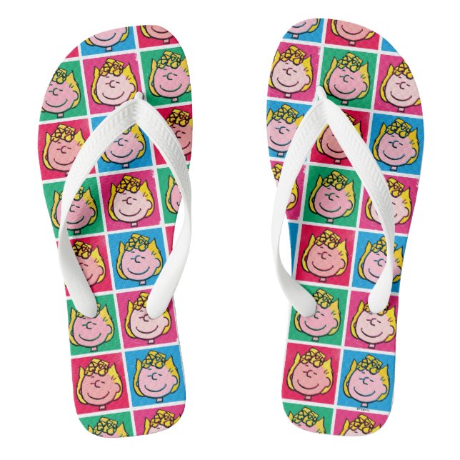 Pop Art Sally | Mod für Ihr Muster Flip Flops (Fußbett)