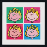 Pop Art Sally | Mod für Ihr Muster Künstlicher Leinwanddruck<br><div class="desc">Schauen Sie sich dieses super niedliche Design an,  das Sally in einem lustigen Pop-Kunstmuster präsentiert.</div>
