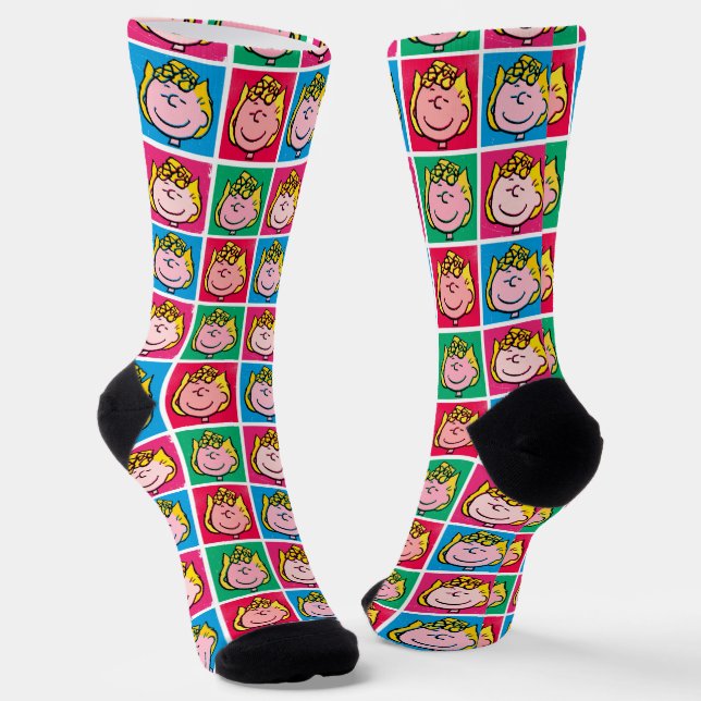 Pop Art Sally | Mod für Ihr Muster Socken (Gewinkelt)