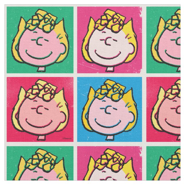 Pop Art Sally | Mod für Ihr Muster Stoff (Nahaufnahme)