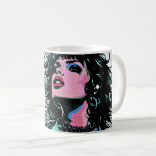 Pop-Art-Sänger Teal Pink Musiker Musikliebhaber Kaffeetasse