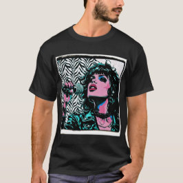 Pop-Art-Sänger Teal Pink Musiker Musikliebhaber T-Shirt