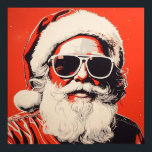 Pop Art Santa Claus Poster<br><div class="desc">Ein Design im Stil eines Pops mit Sonnenbrille im Weihnachtsmann</div>