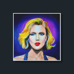 Pop Art Scarlett Johansson Portrait Leinwanddruck<br><div class="desc">Portrait von Scarlett Johansson im Pop Art Stil. Das Originalgemälde wurde in Acrylstoffen auf der Leinwand 20x20 hergestellt.</div>