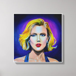Pop Art Scarlett Johansson Portrait Leinwanddruck