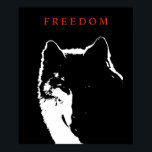 Pop Art Schwarz-weißes Motivierend Wolf Poster<br><div class="desc">Digitales Kunstwerk - Wolf Head Computer Tierart - Uni Pop Kunst - Wilde Großtiere Computerbilder</div>