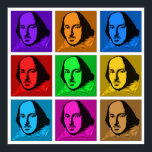 Pop Art Shakespeare Poster<br><div class="desc">Diese farbenfrohe Pop-Kunstversion von Shakespeare ist eine lustige Art, Ihre Liebe des Bardes von Avon auszudrücken. Erhältlich auf einer breiten Palette von T - Shirt und Geschenken.</div>