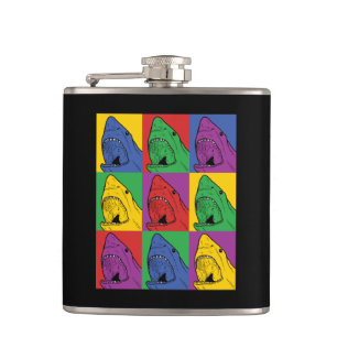 Pop Art Shark Flachmann