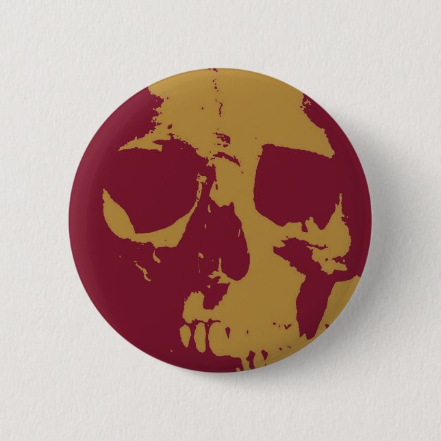 Pop Art Skull Button (Vorderseite)