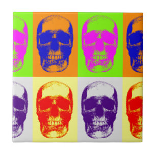 Pop Art Skull Fliese