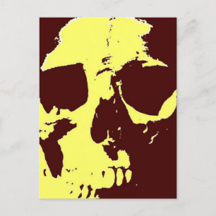 Pop Art Skull Postkarte