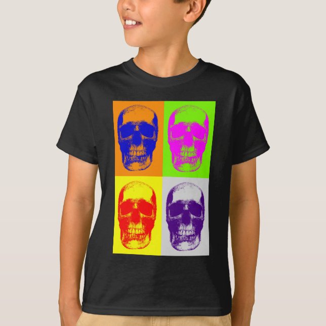 Pop Art Skull T-Shirt (Vorderseite)