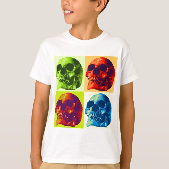 Pop Art Skull T-Shirt (Vorderseite)