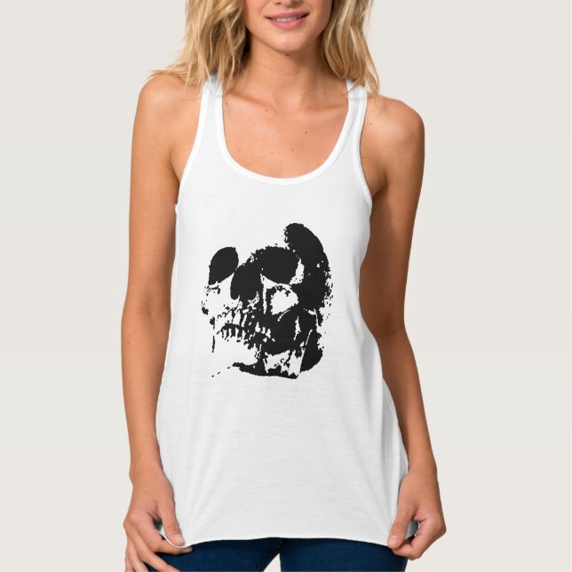 Pop Art Skull Tank Top (Vorderseite)