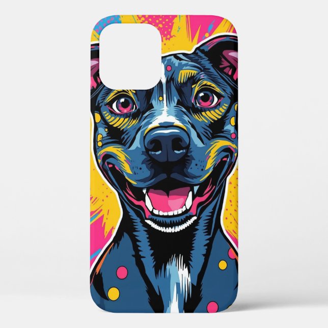 Pop Art Smile - Der Power eines glücklichen Hundes Case-Mate iPhone Hülle (Rückseite)