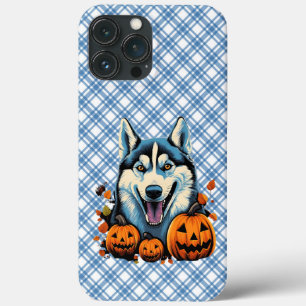Pop Art Smilling Husky Hund mit Pumpkins Halloween Case-Mate iPhone Hülle