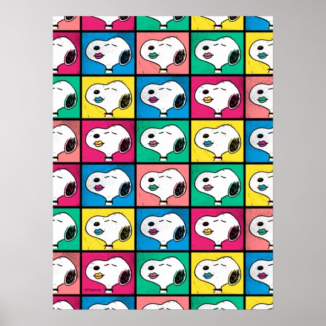 Pop Art Snoopy Lips | Mod for You Pattern Poster (Vorne)