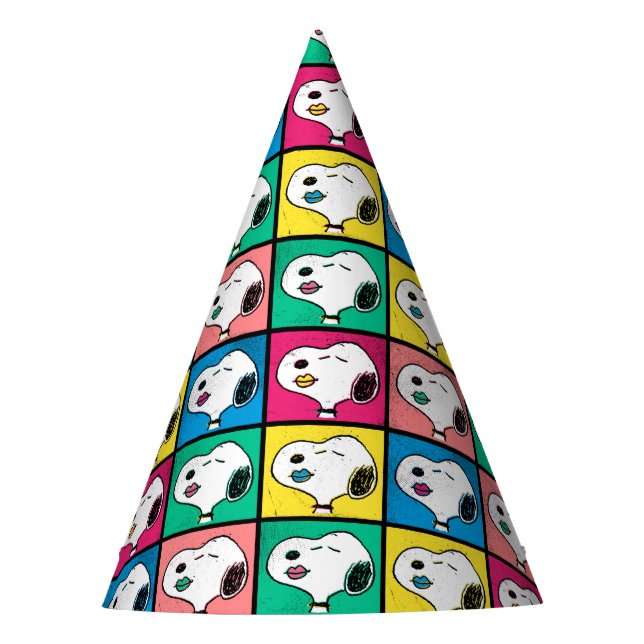 Pop Art Snoopy | Mod für Ihr Muster Partyhütchen (Vorderseite)
