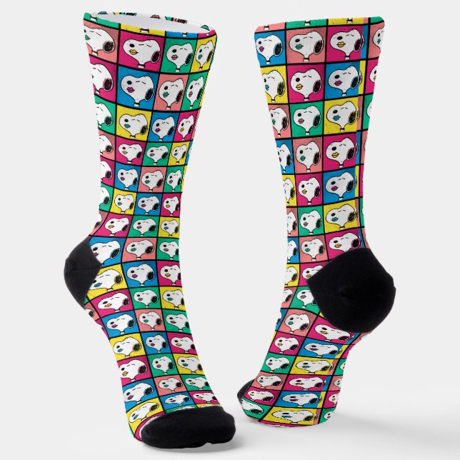 Pop Art Snoopy | Mod für Ihr Muster Socken (Gewinkelt)