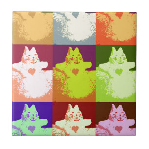 Pop Art Snow Kitty Fliese